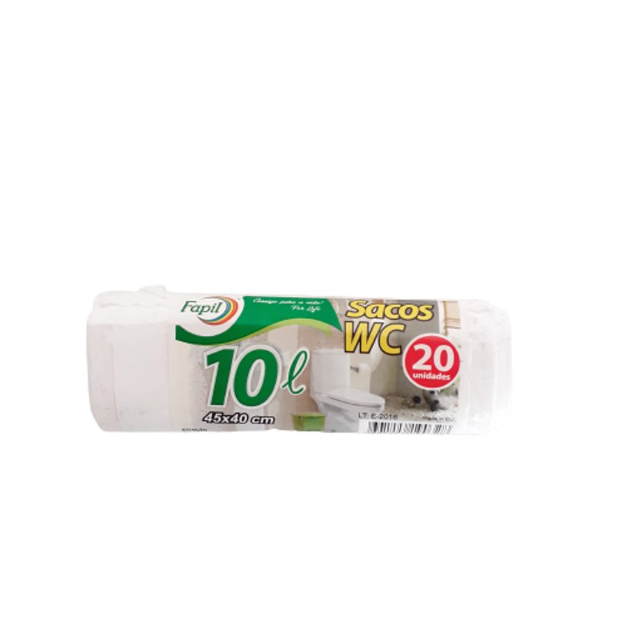 Rolo de Sacos de Lixo WC Branco (45x40cm) - 10l - Mavipp - Fornecedor de  Papel, Plástico e Produtos Químicos da Madeira